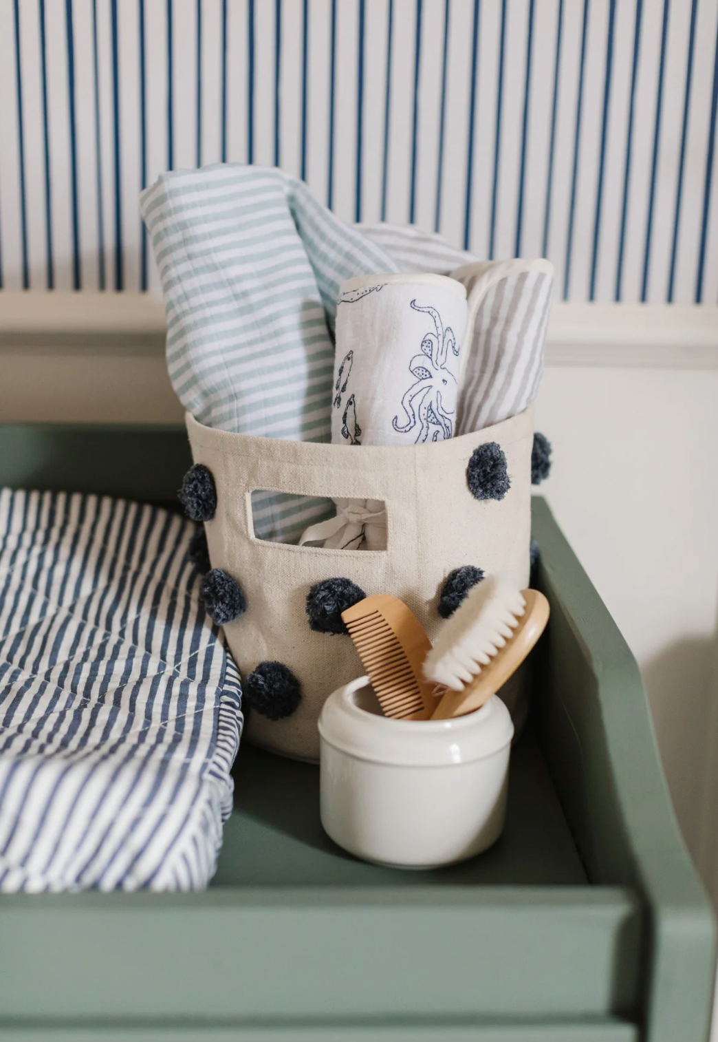Pehr Striped Swaddle, Sea