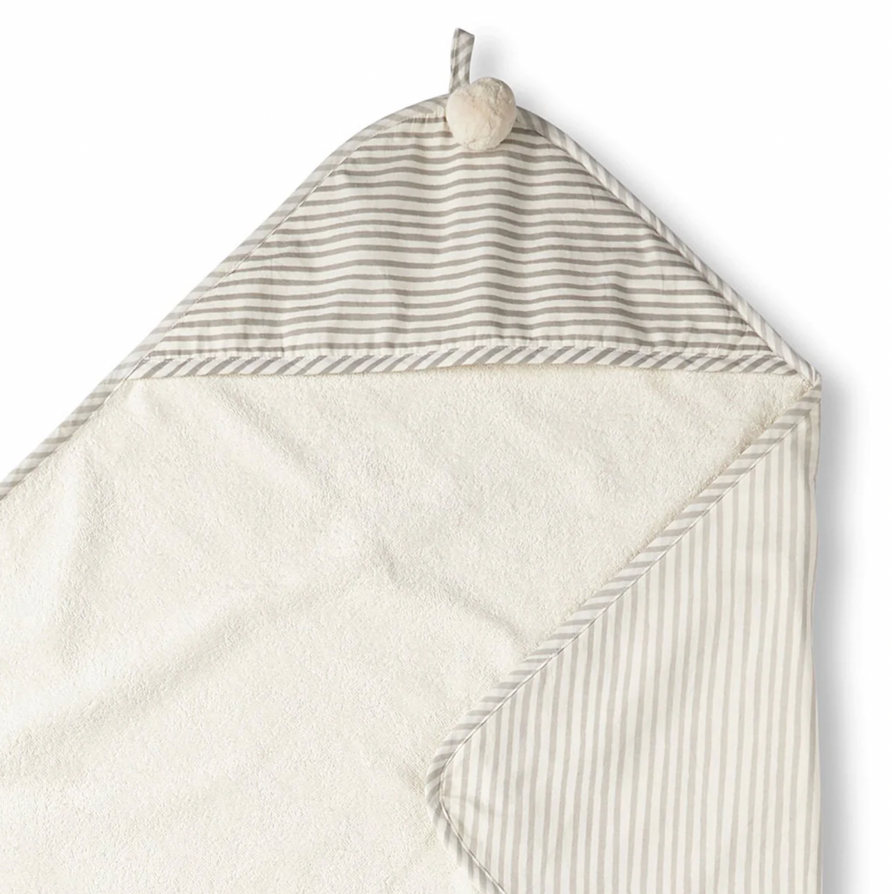 Pehr Stripes Away Pebble Grey Hooded Towel