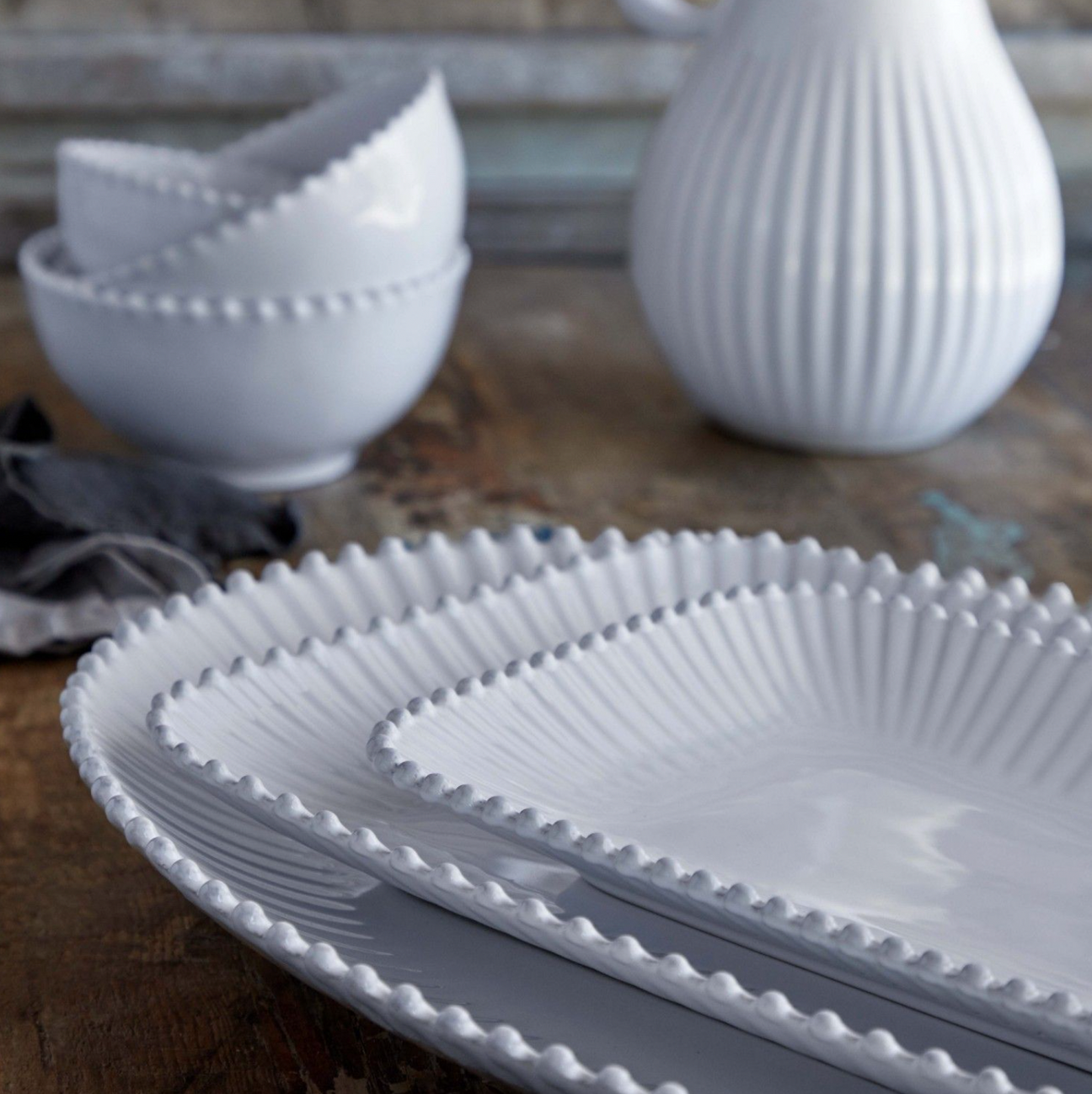 Costa Nova Pearl Rectangular Platter 16"