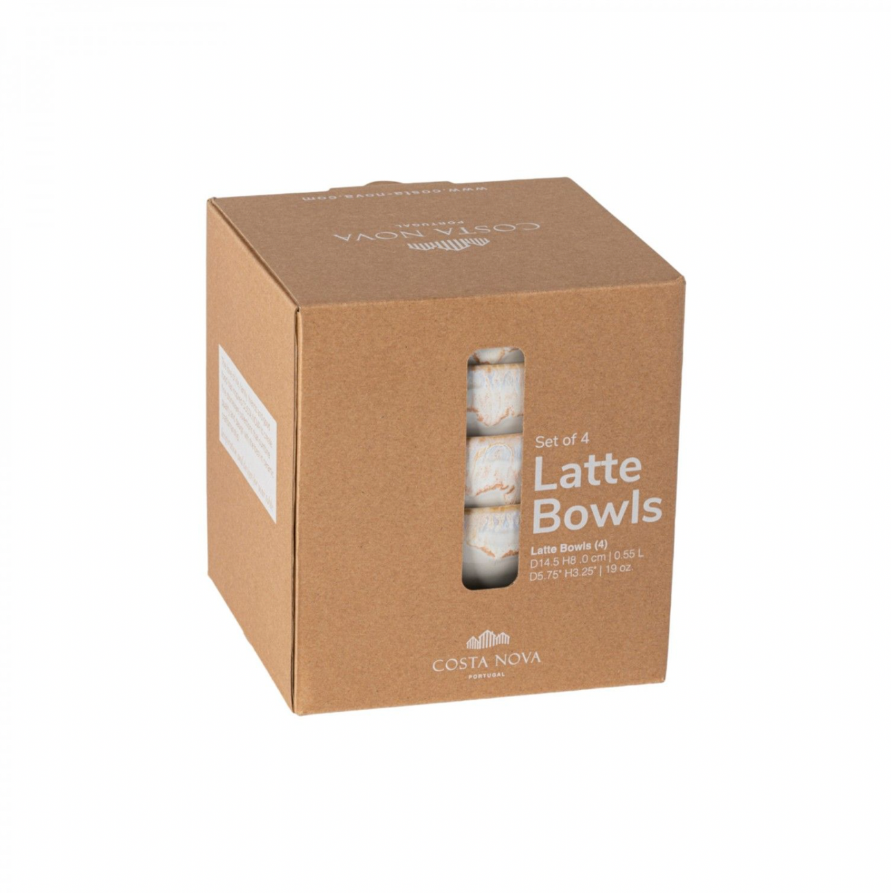 Costa Nova Latte Bowls, White