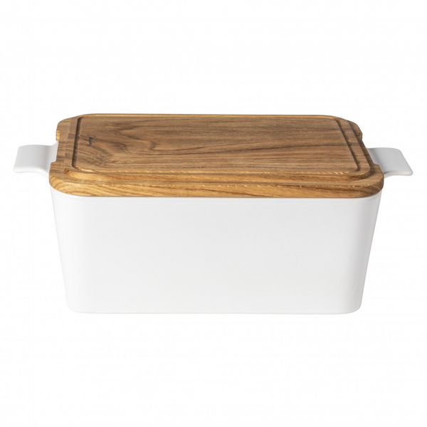 Casafina Ensemble Bread Box, White