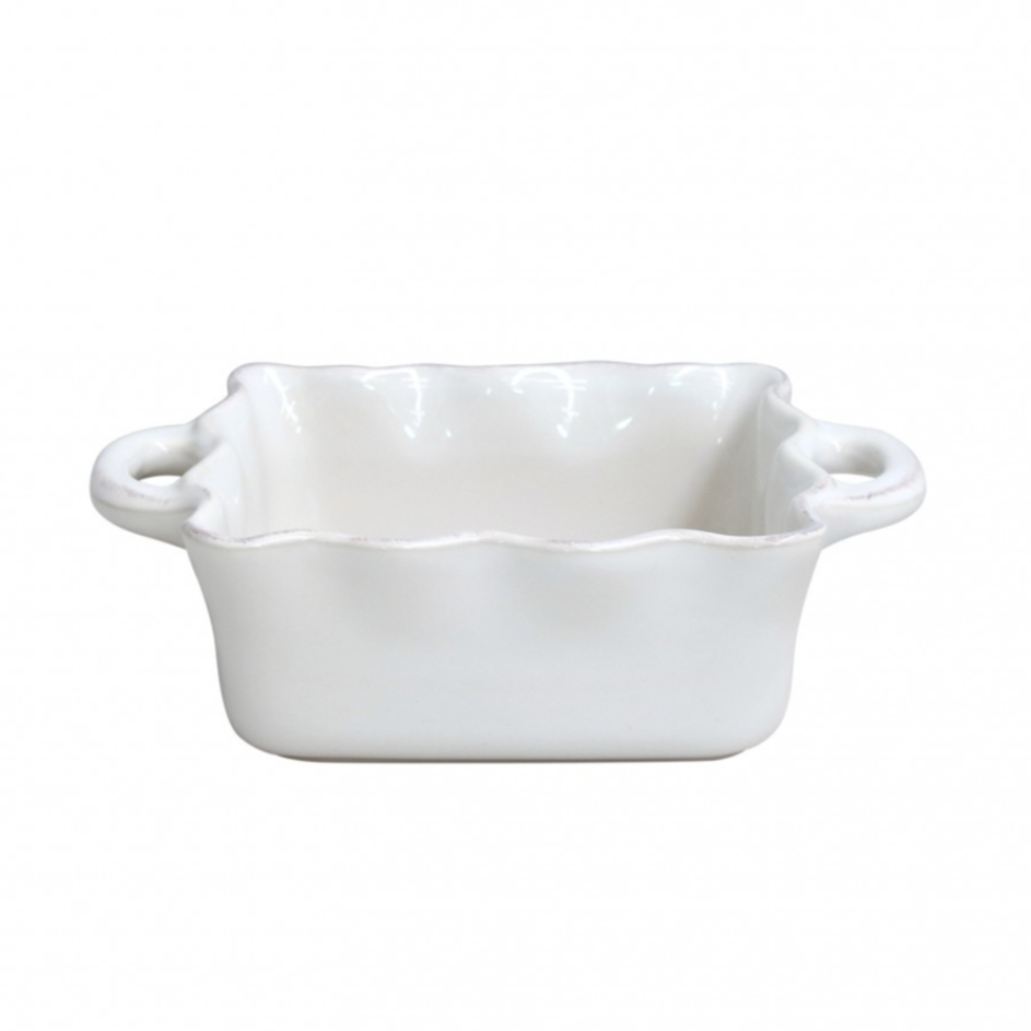 Casafina Cook & Host Ruffled Square Baker, White