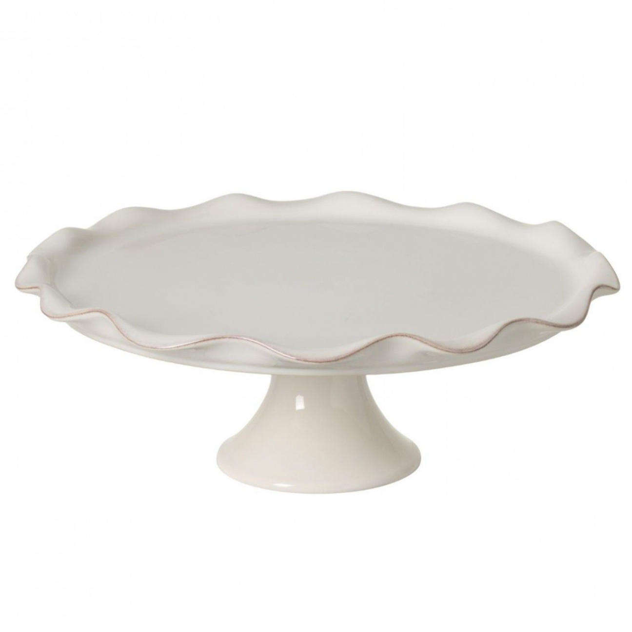 Casafina Cook & Host Ruffled Cake Plate, White *LAST CHANCE*