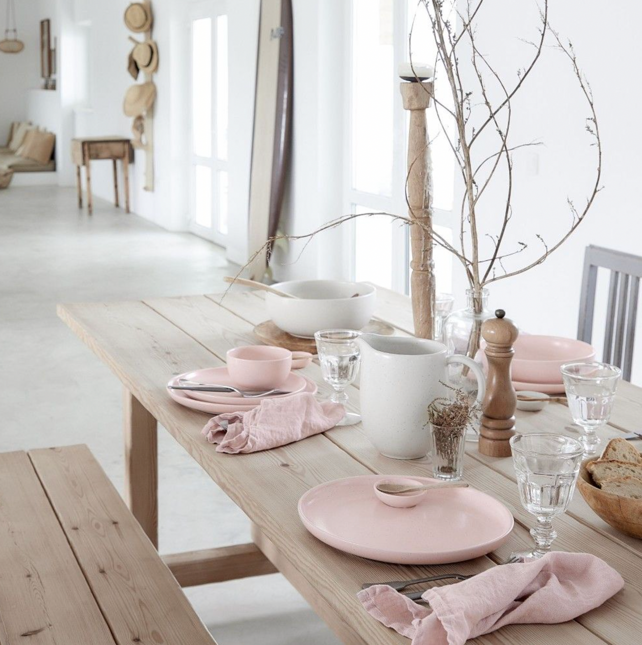 Casafina Pacifica Dinner Plate, Marshmallow Rose