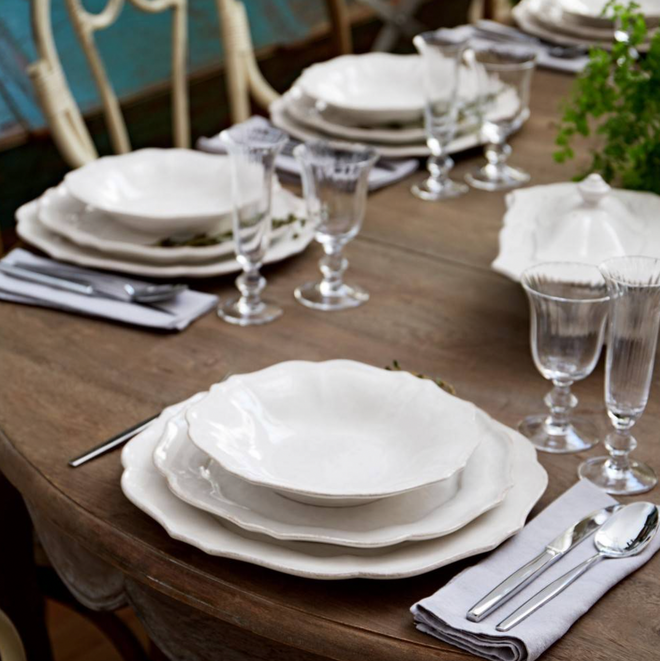 Casafina Impressions Dinner Plate, White