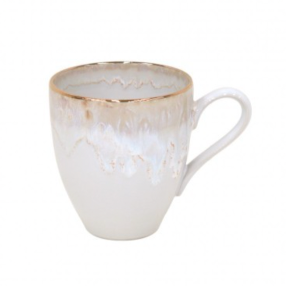 Casafina Taormina Mug, White with Gold