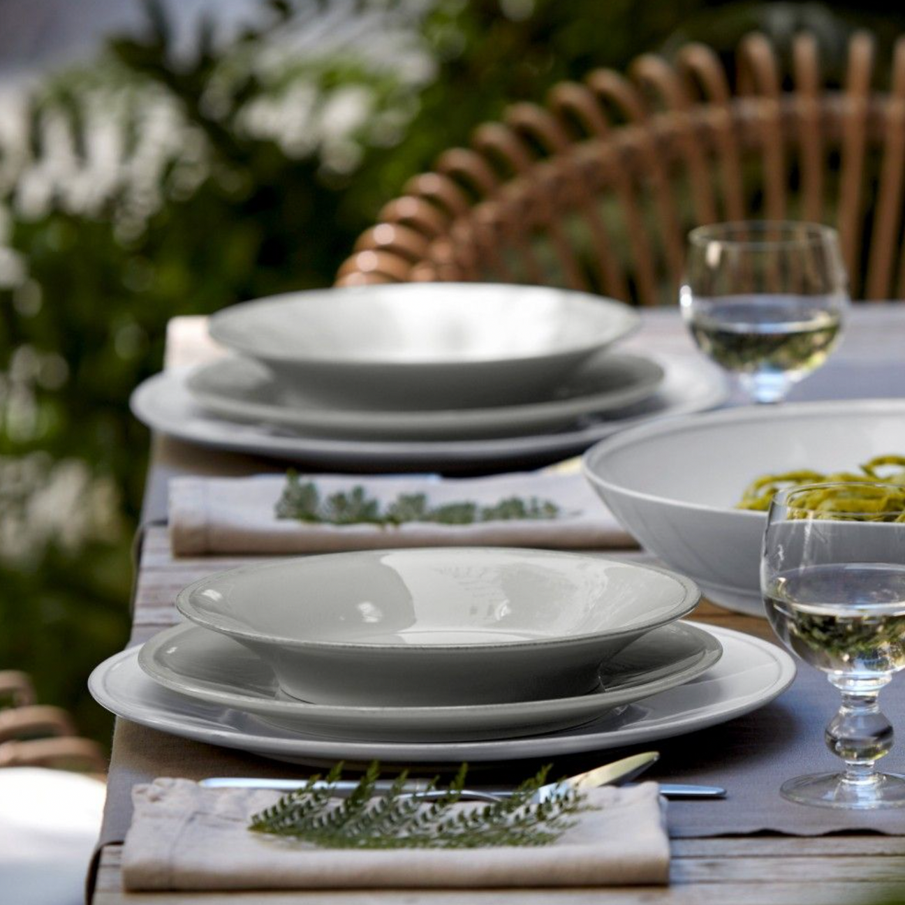 Costa Nova Friso Pasta Plate, Grey
