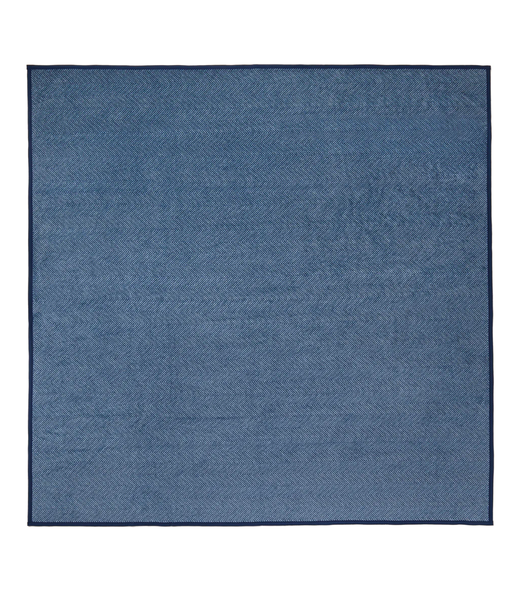 ChappyWrap Navy Harborview Herringbone Blanket, Family Size
