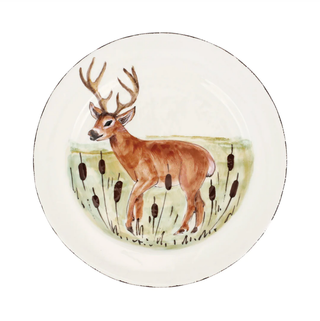 VIETRI Wildlife Dinner Plate, Deer