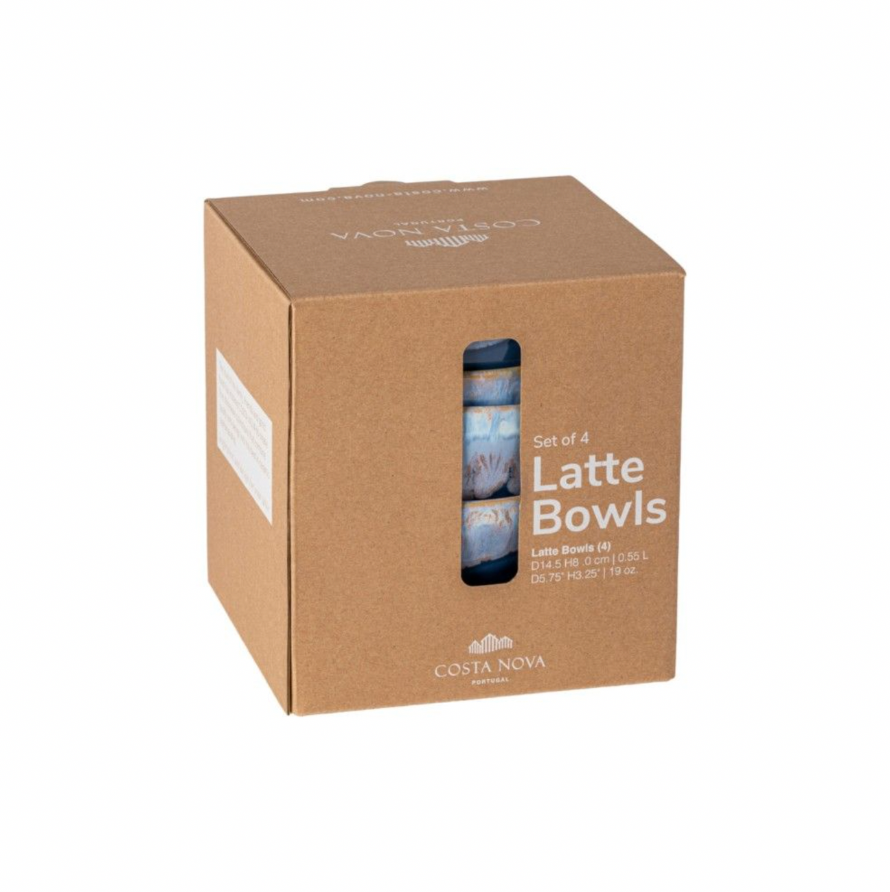 Costa Nova Latte Bowls, Denim