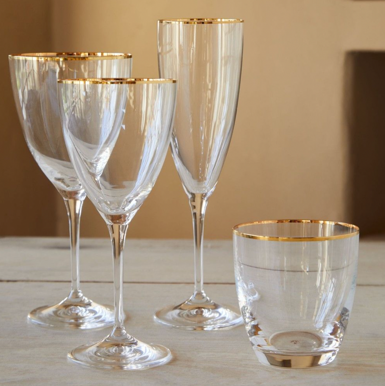 Casafina Sensa Water Glass, Gold