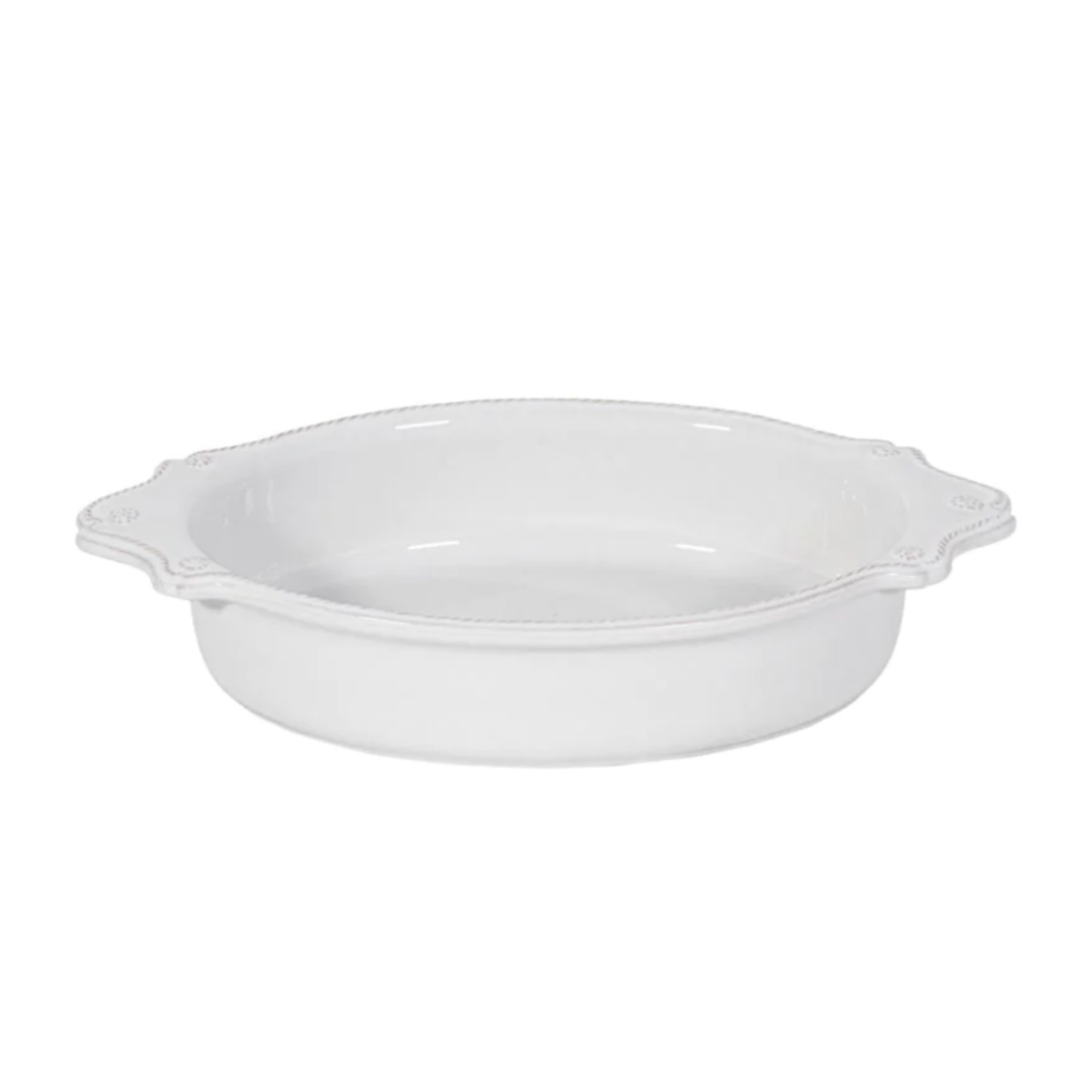 Juliska Berry & Thread 13" Oval Baker, Whitewash