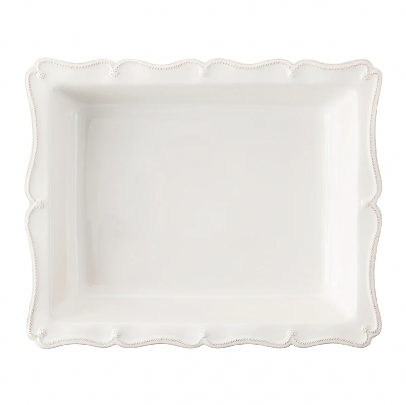 Juliska Berry & Thread 17" Rectangular Baker, Whitewash