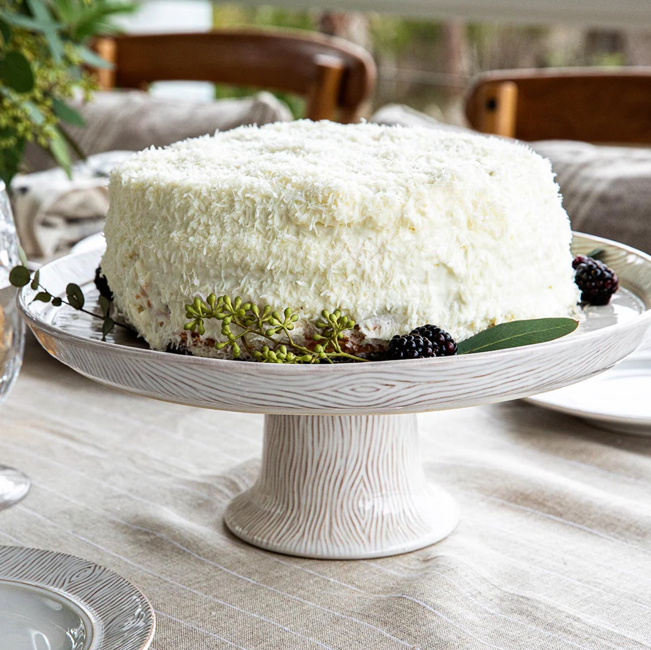 Juliska Blenheim Oak Cake Pedestal