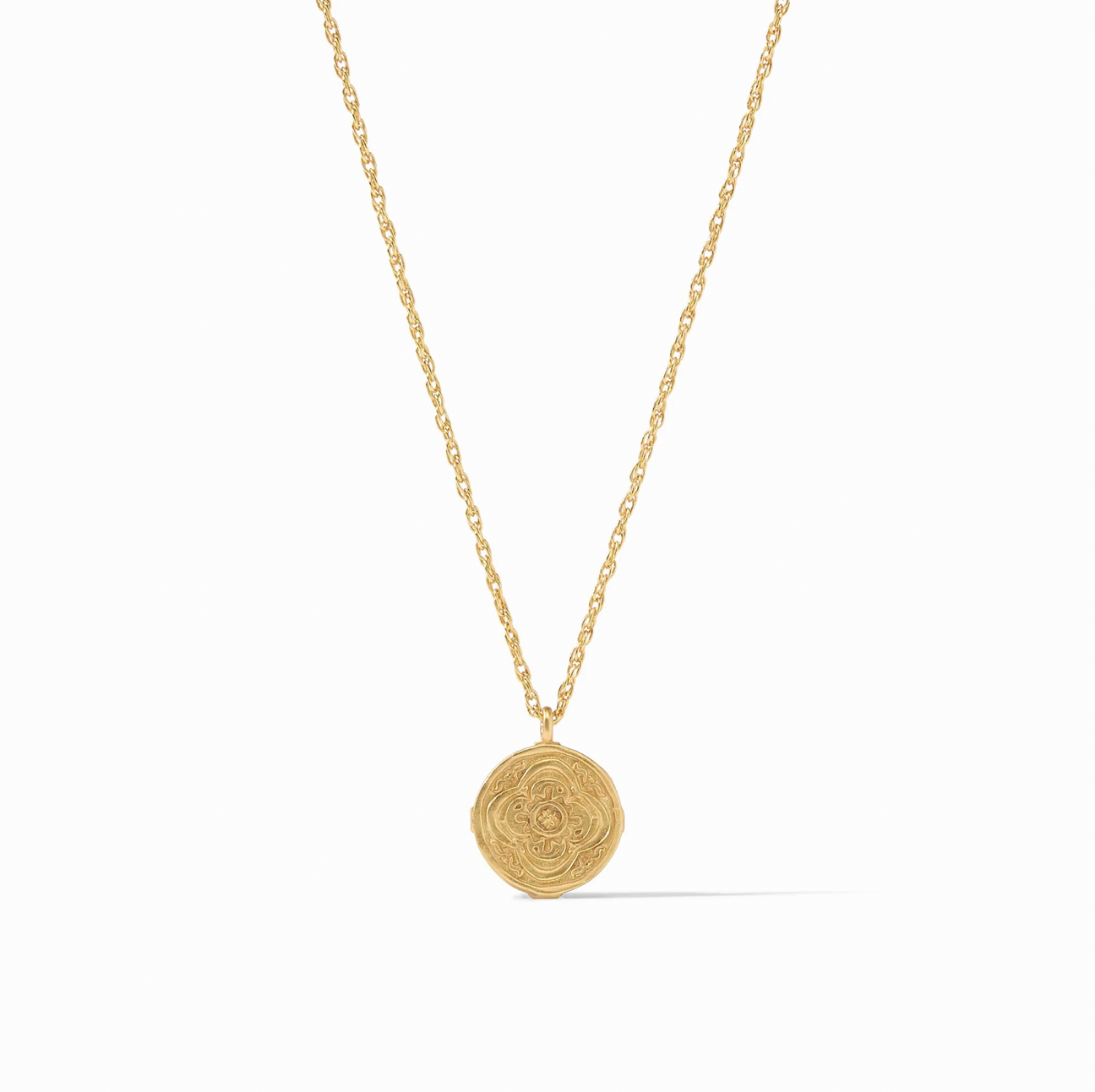 Julie Vos Astor Solitaire Necklace, Clear Crystal