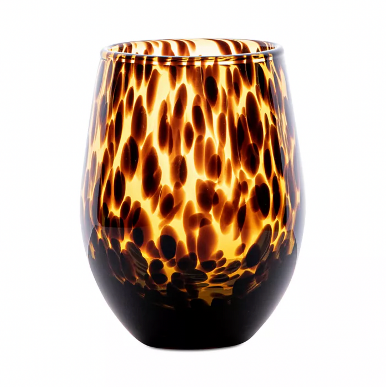 Juliska Puro Stemless Wine Glass - Tortoiseshell