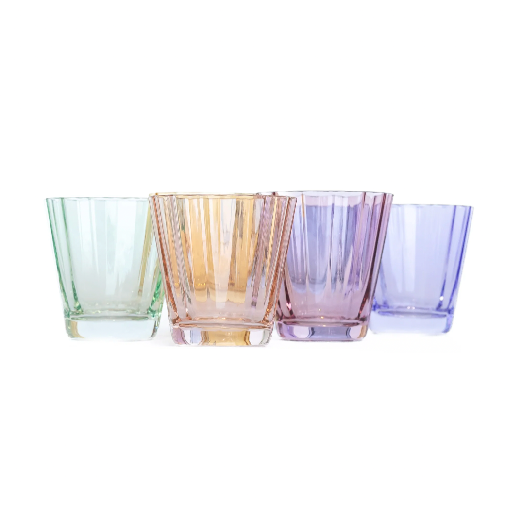 Estelle Mixed Pastel Lowball Glasses