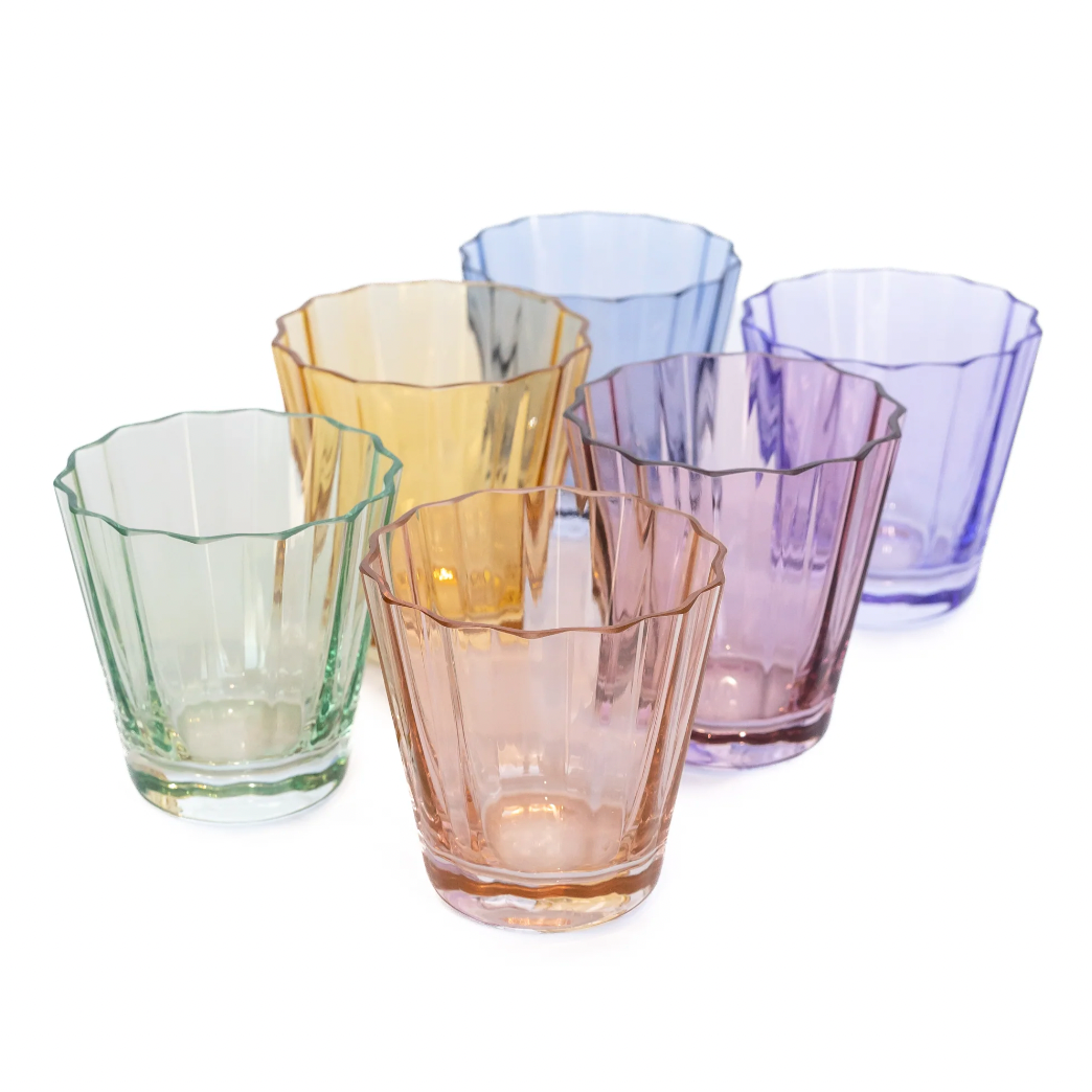 Estelle Mixed Pastel Lowball Glasses
