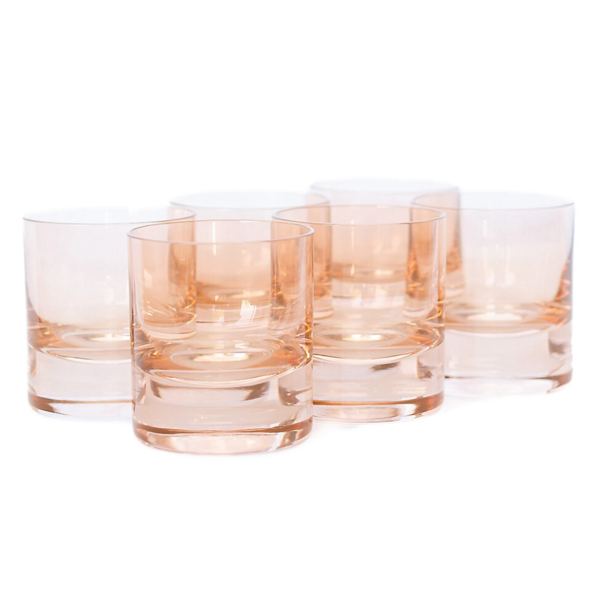 Estelle Blush Pink Rocks Glass