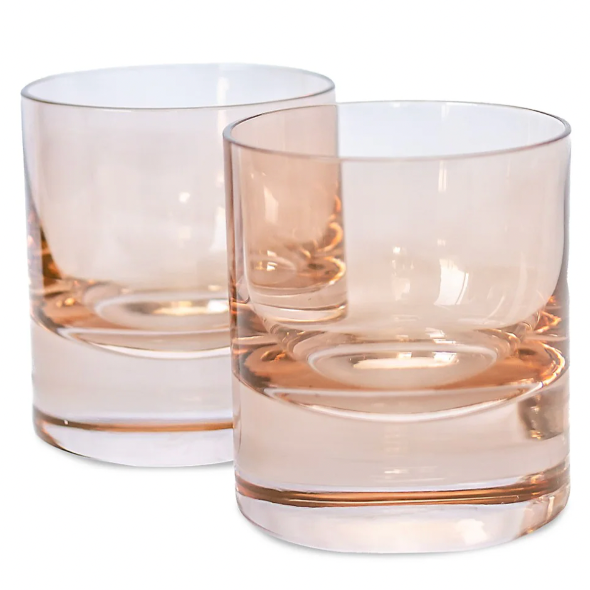 Estelle Blush Pink Rocks Glass
