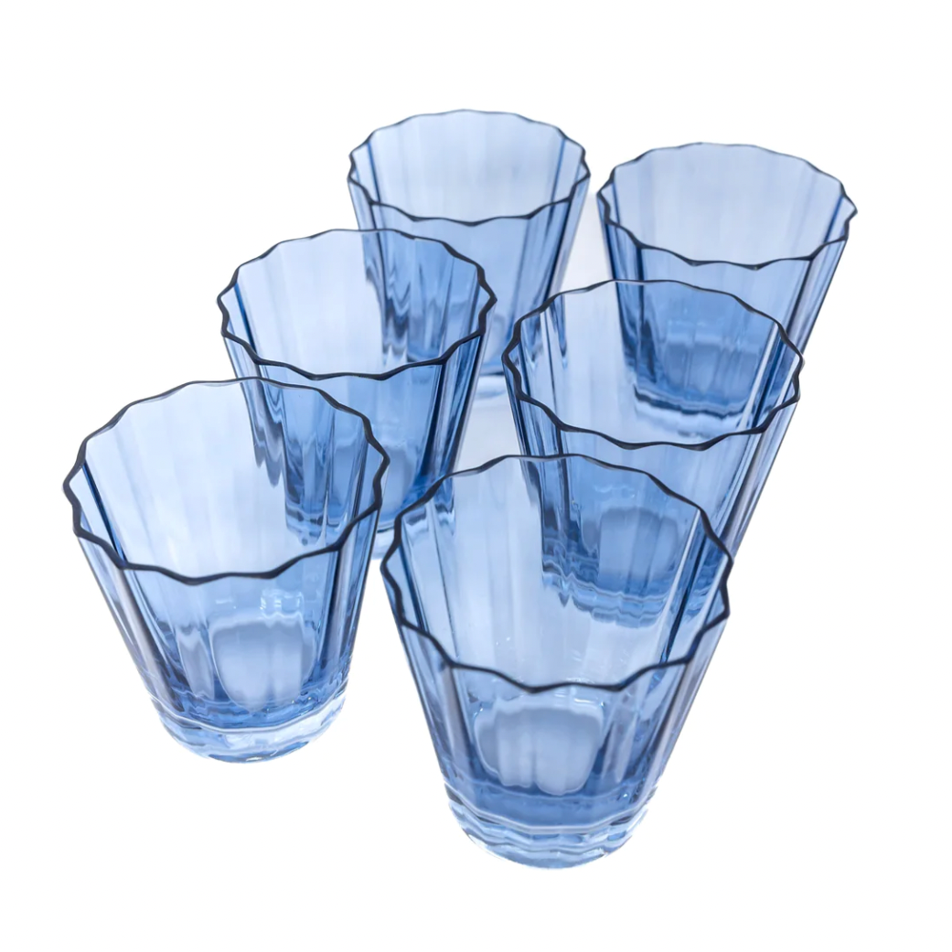 Estelle Cobalt Blue Lowball Glasses