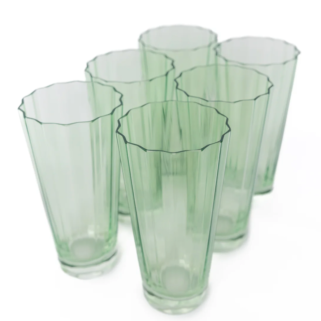 Estelle Mint Green Highball Glasses