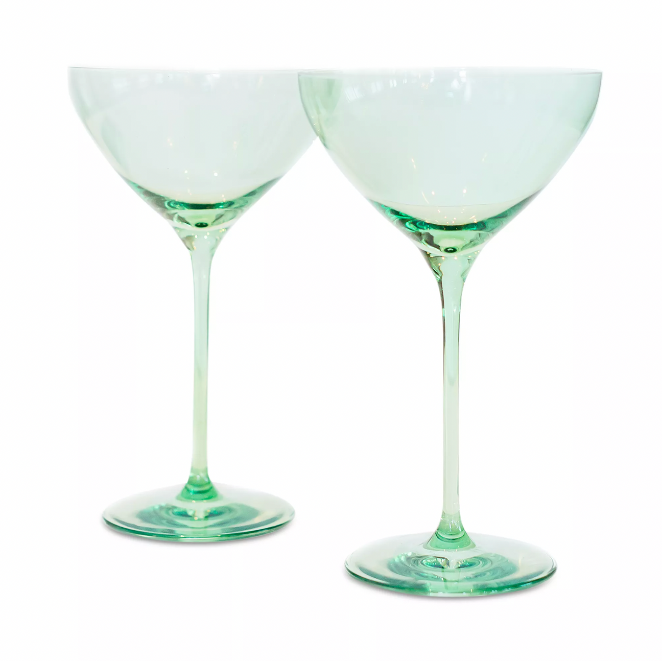 Estelle Mint Green Martini Glasses