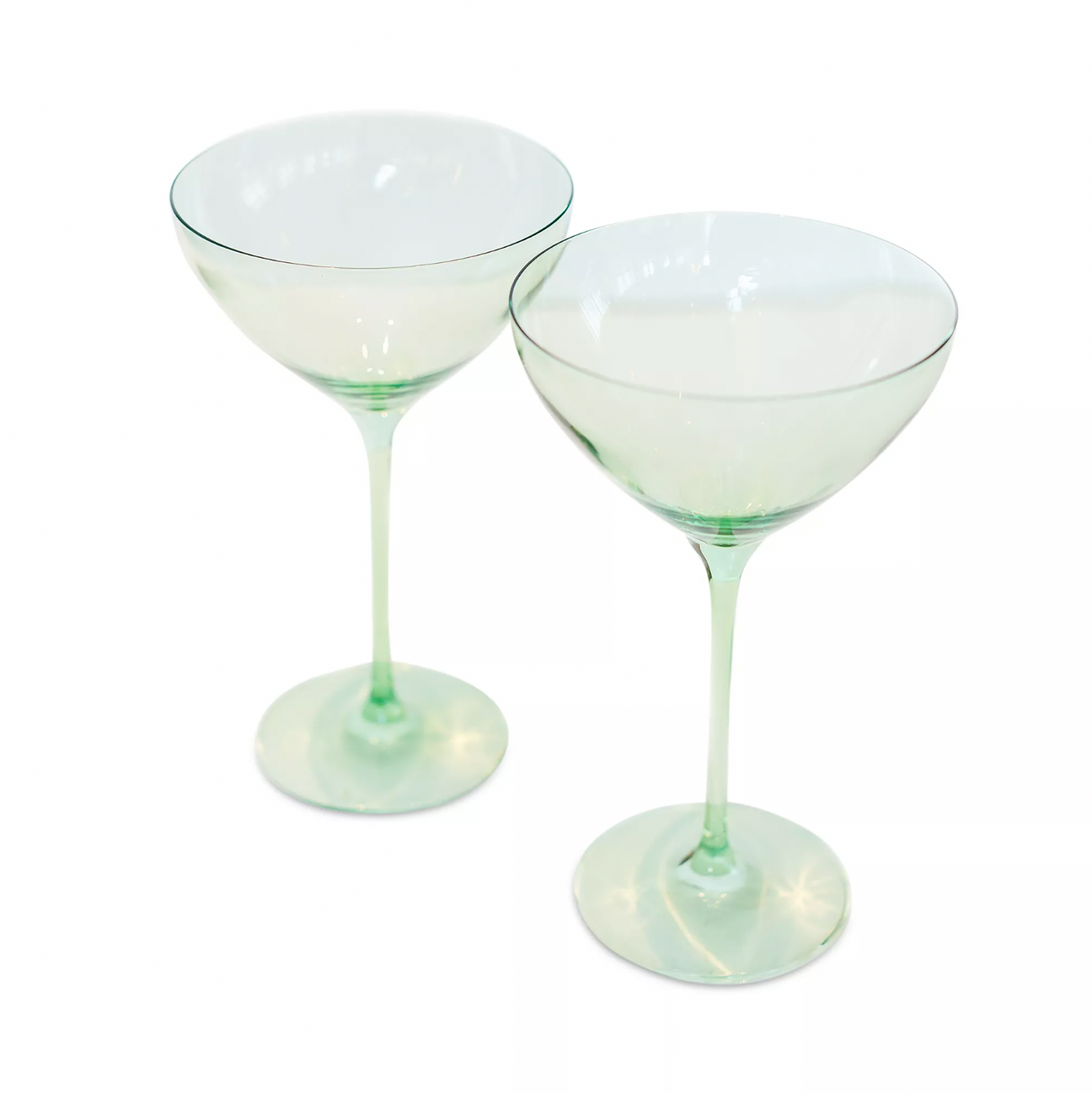 Estelle Mint Green Martini Glasses
