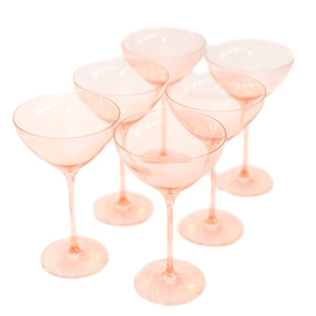 Estelle Blush Pink Martini Glasses