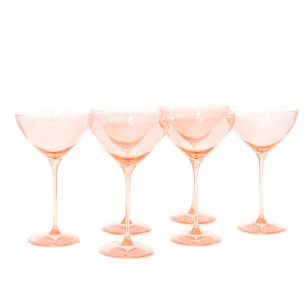 Estelle Blush Pink Martini Glasses
