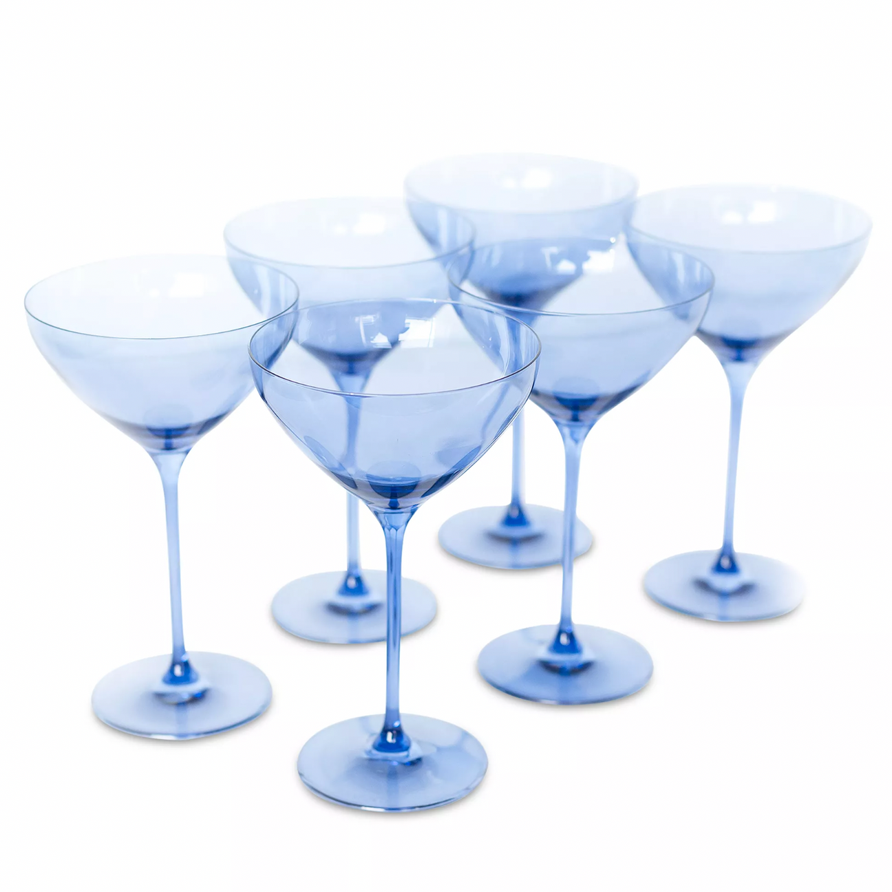 Estelle Cobalt Blue Martini Glasses
