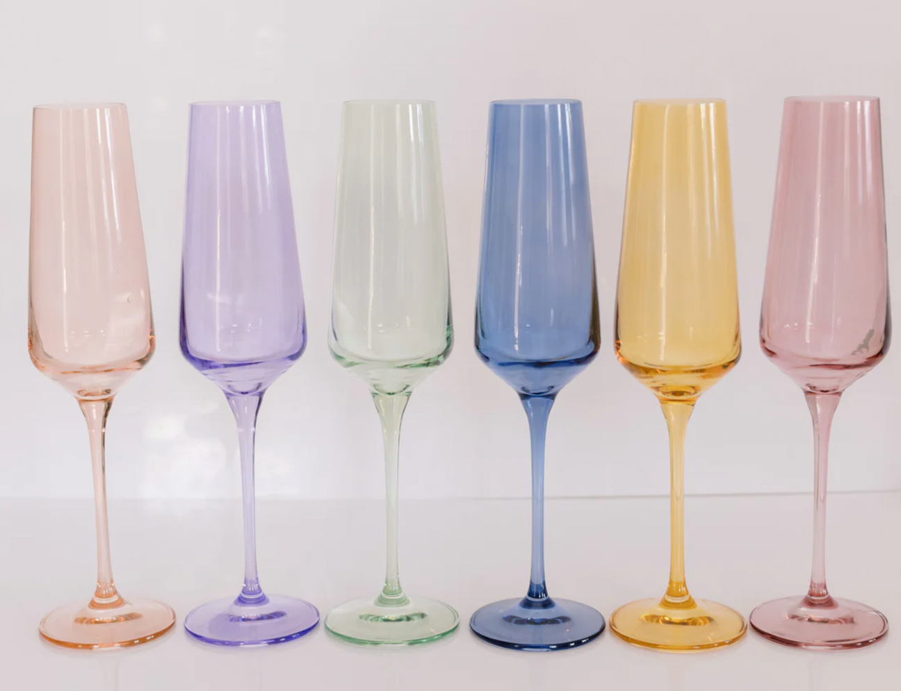 Estelle Mixed Pastel Champagne Flute