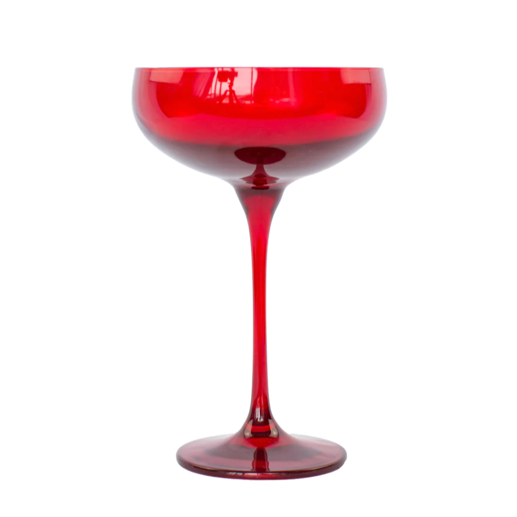 Estelle Red Coupe Glasses