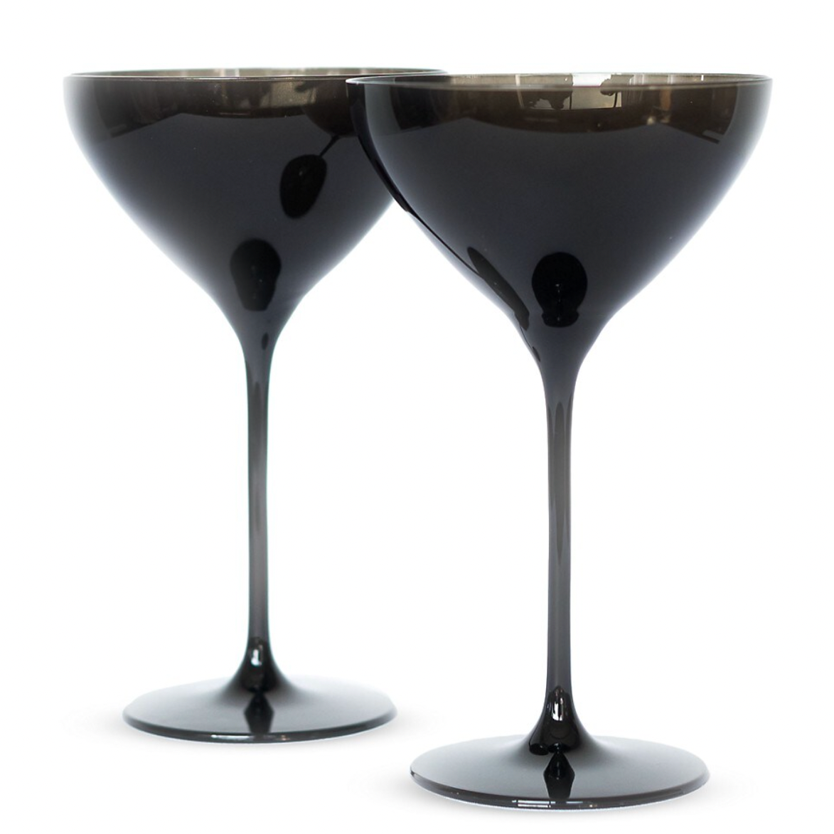 Estelle Black Martini Glasses