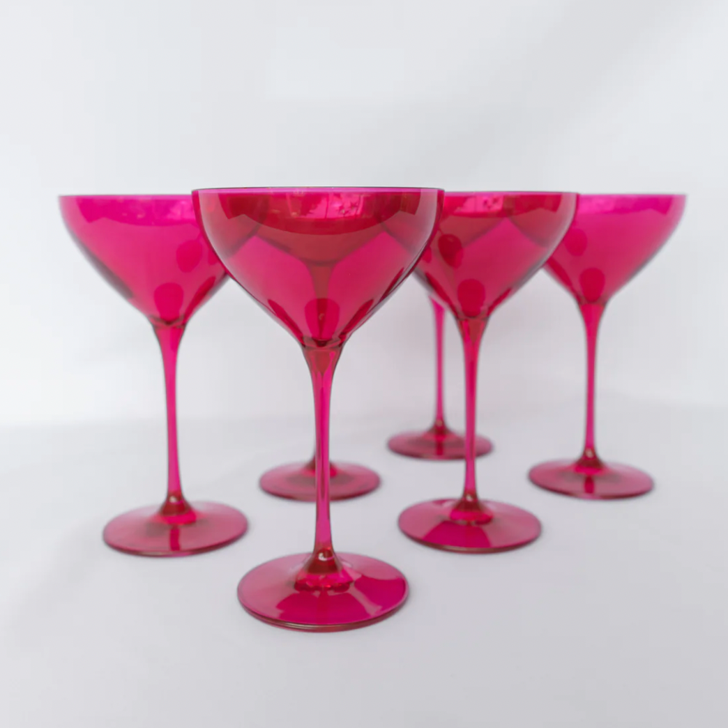 Estelle Fuchsia Martini Glasses