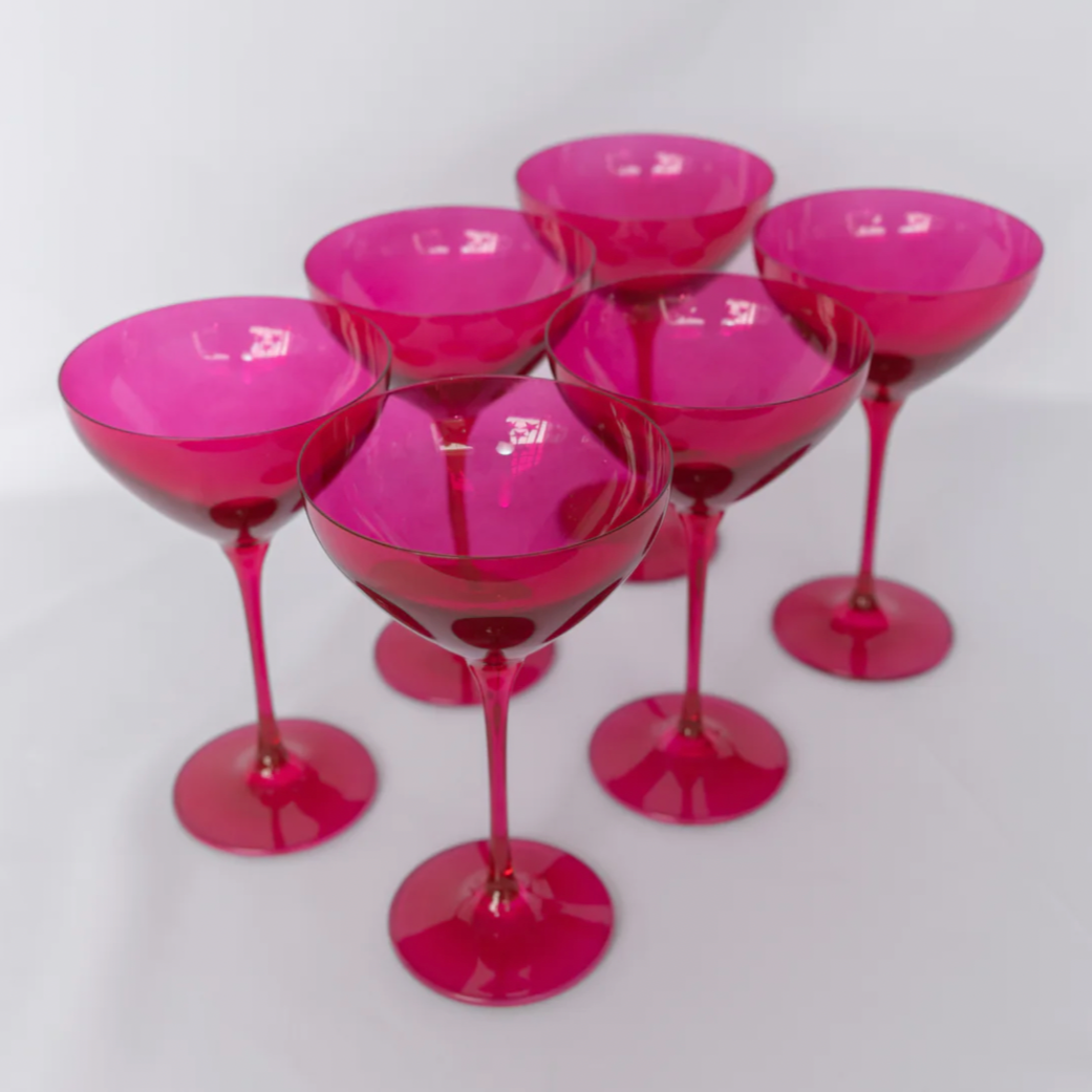 Estelle Fuchsia Martini Glasses