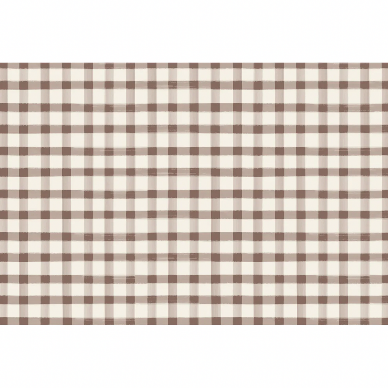 Brown Painted Check Placemat- 24 Sheets
