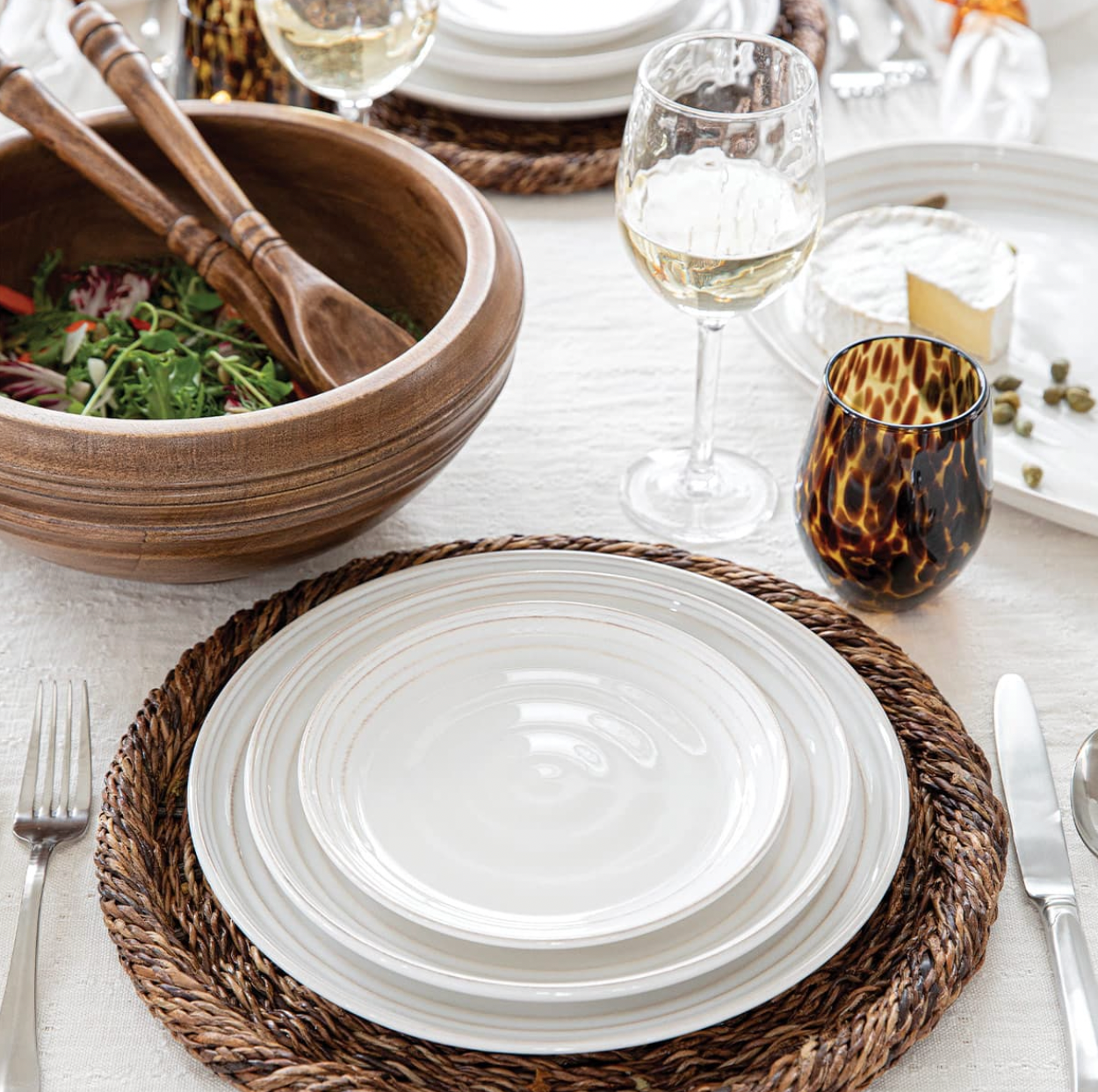 Juliska Bilbao Wood Salad Server Set
