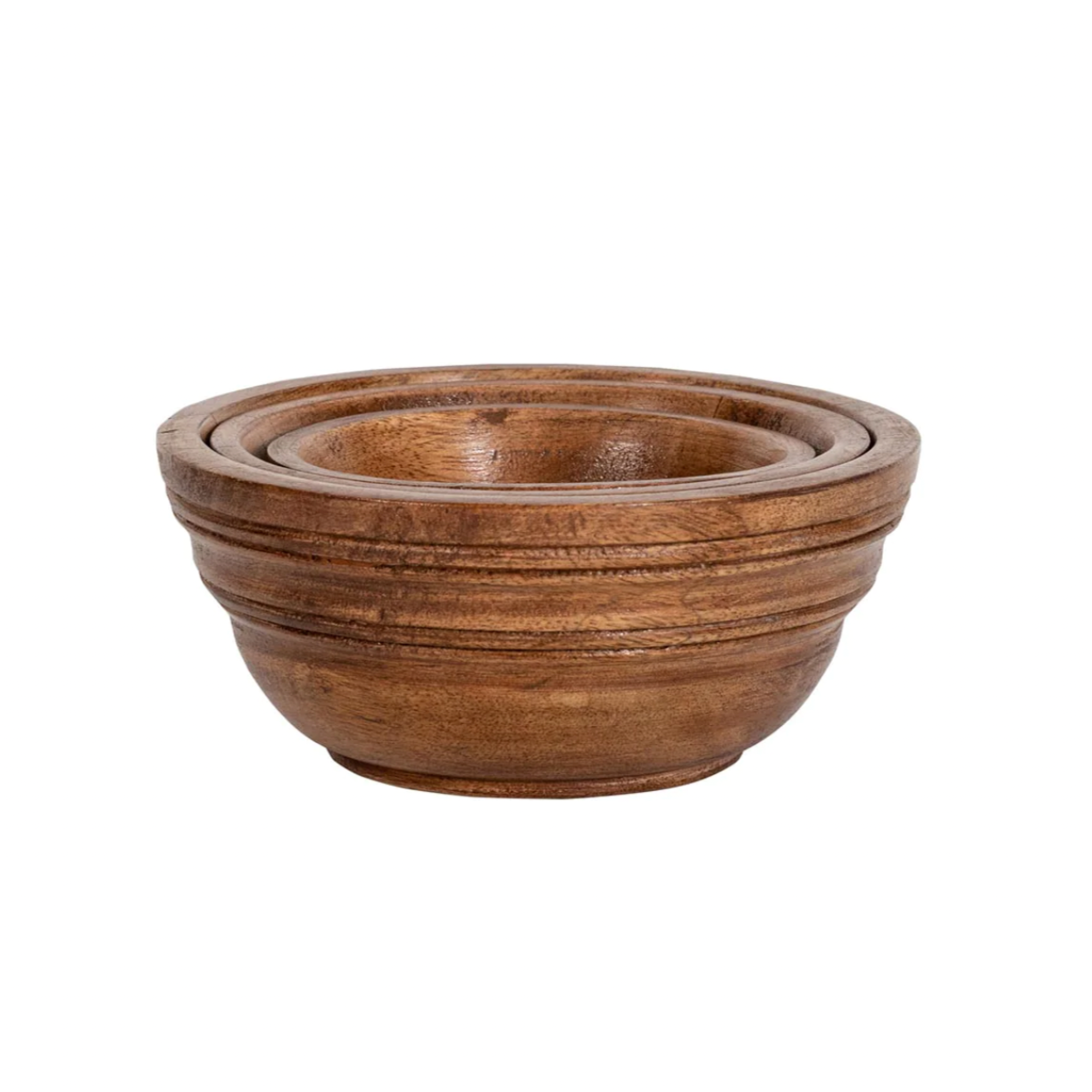 Juliska Bilbao Wood Nesting Bowl Set