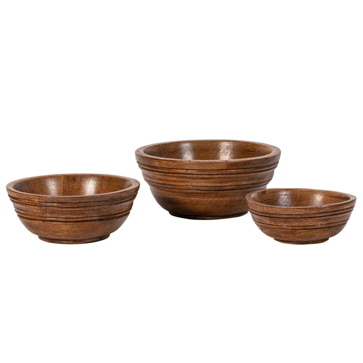 Juliska Bilbao Wood Nesting Bowl Set