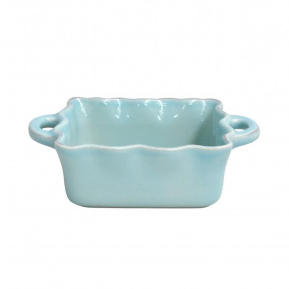 Casafina Cook & Host Ruffled Square Baker, Robin's Egg Blue