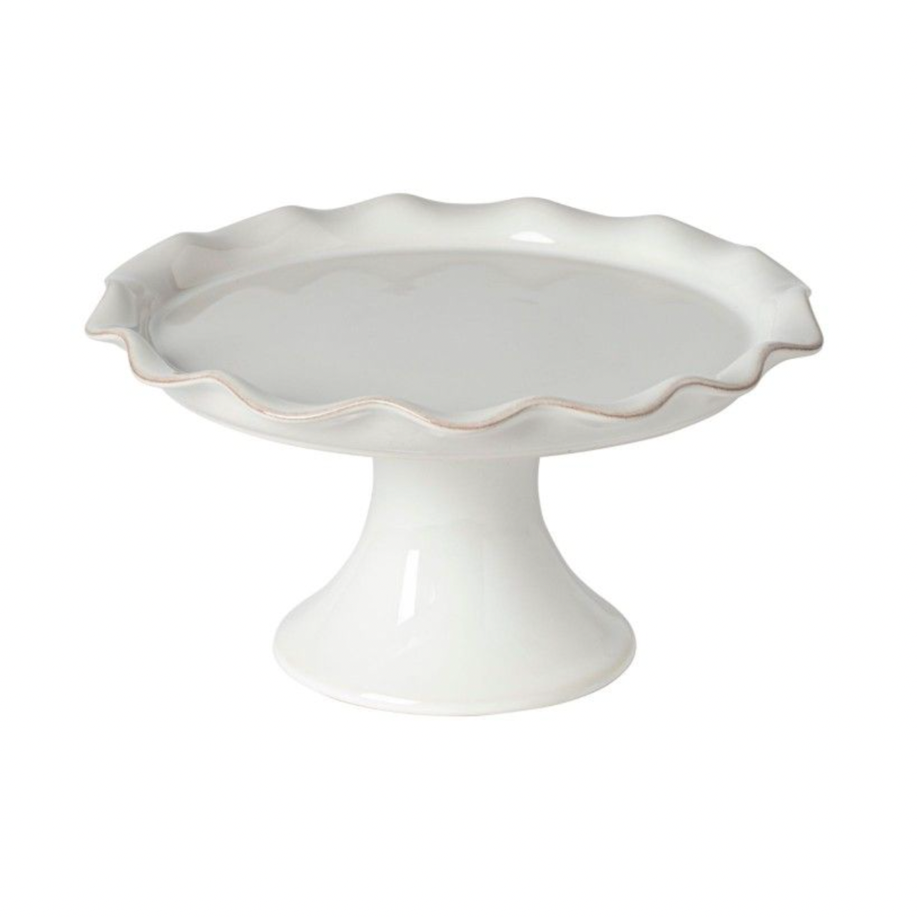 Casafina Cook & Host Ruffled Cake Plate, White *LAST CHANCE*