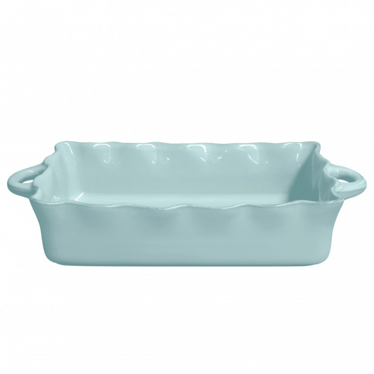 Casafina Cook & Host Ruffled Rectangular Baker, Robin's Egg Blue