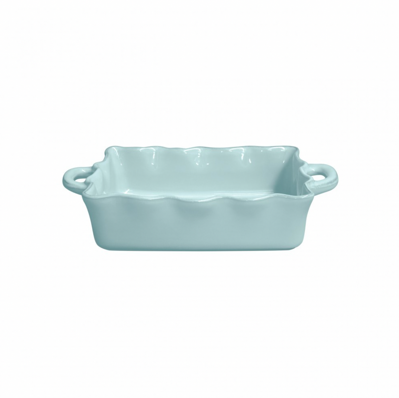 Casafina Cook & Host Ruffled Rectangular Baker, Robin's Egg Blue