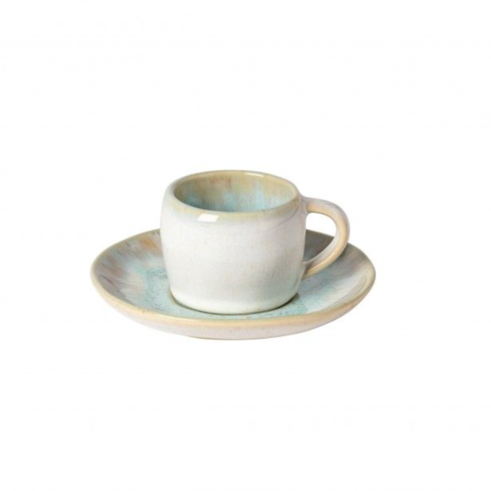 Casafina Eivissa Coffee Cup and Saucer, Sea