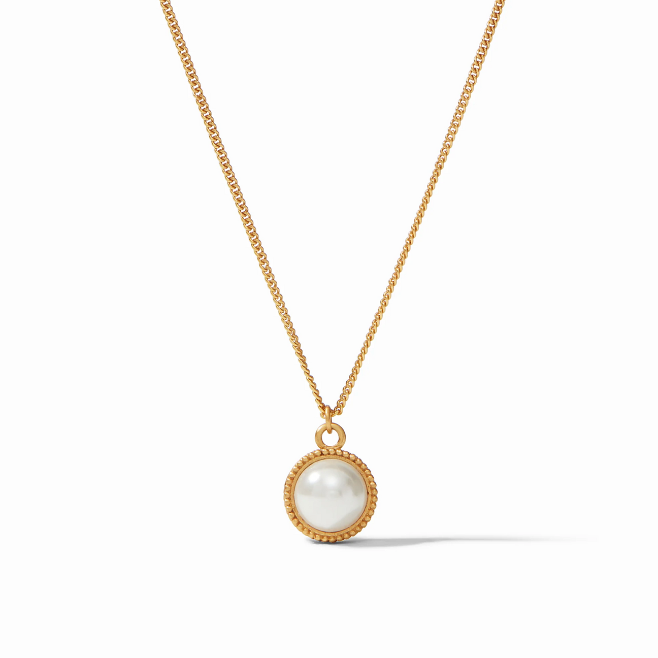 Julie Vos Fleur-de-Lis Solitaire Necklace, Pearl