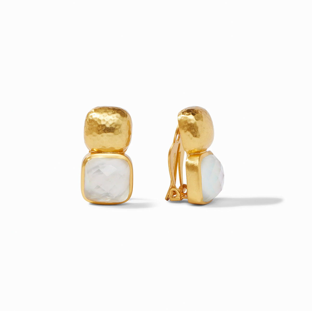 Julie Vos Catalina Clip Earring, Clear Crystal
