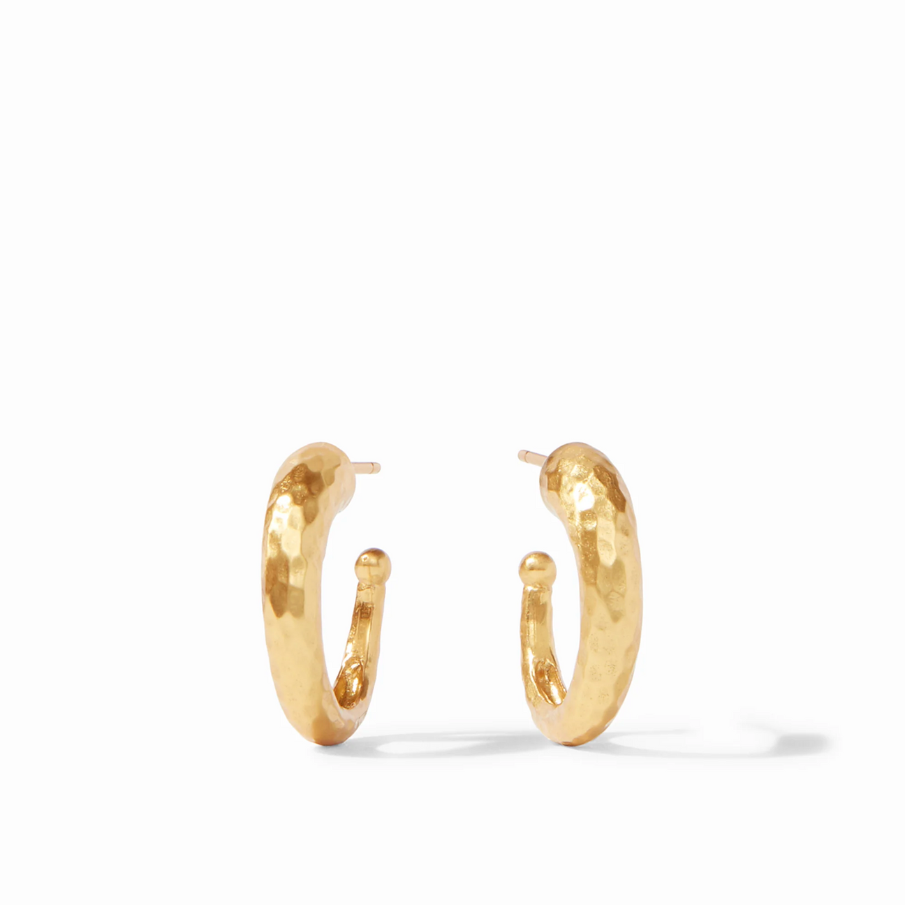 Julie Vos Gold Hammered Hoop