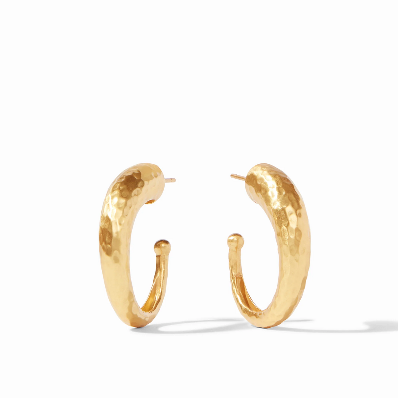 Julie Vos Gold Hammered Hoop