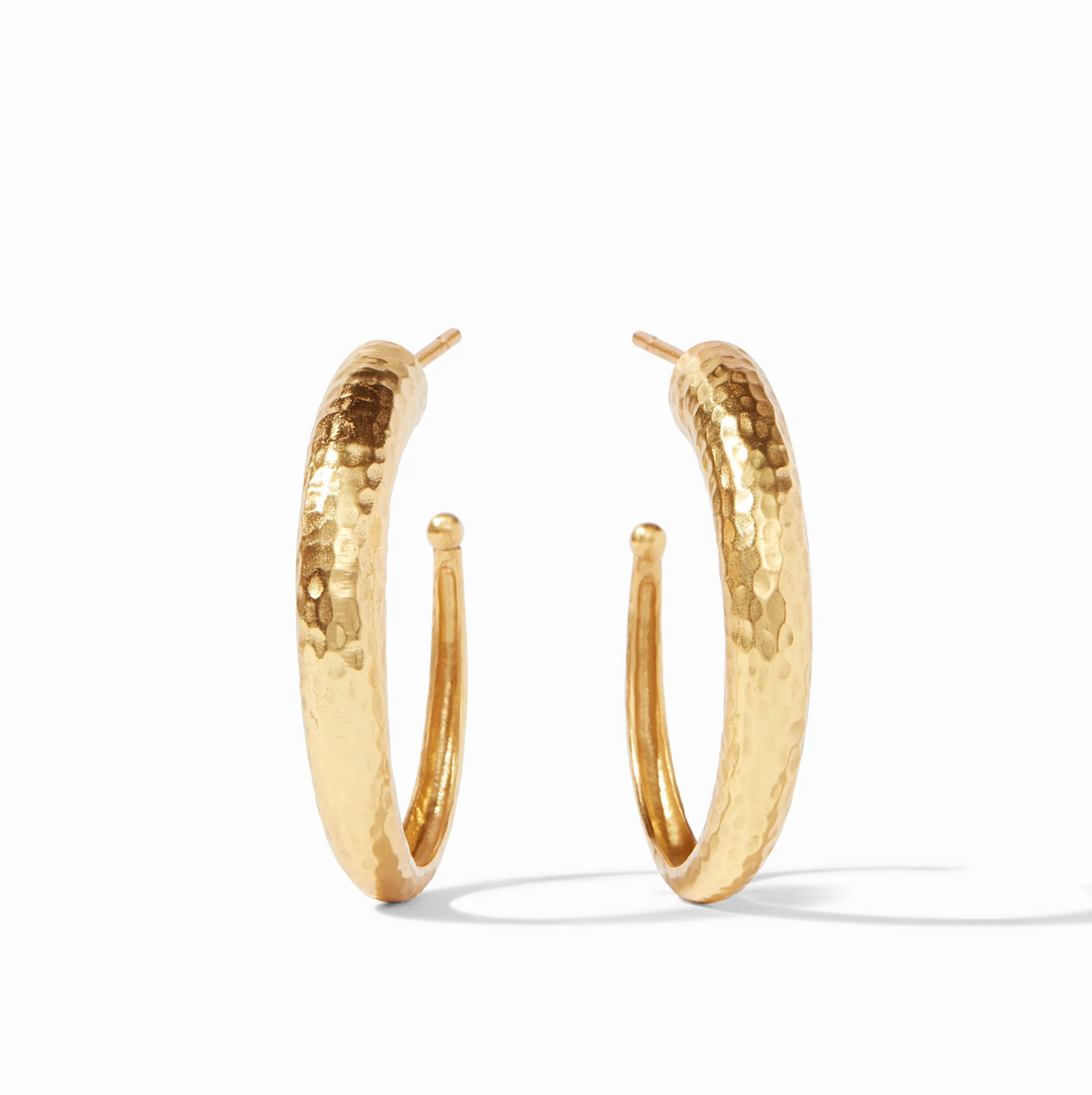 Julie Vos Gold Hammered Hoop